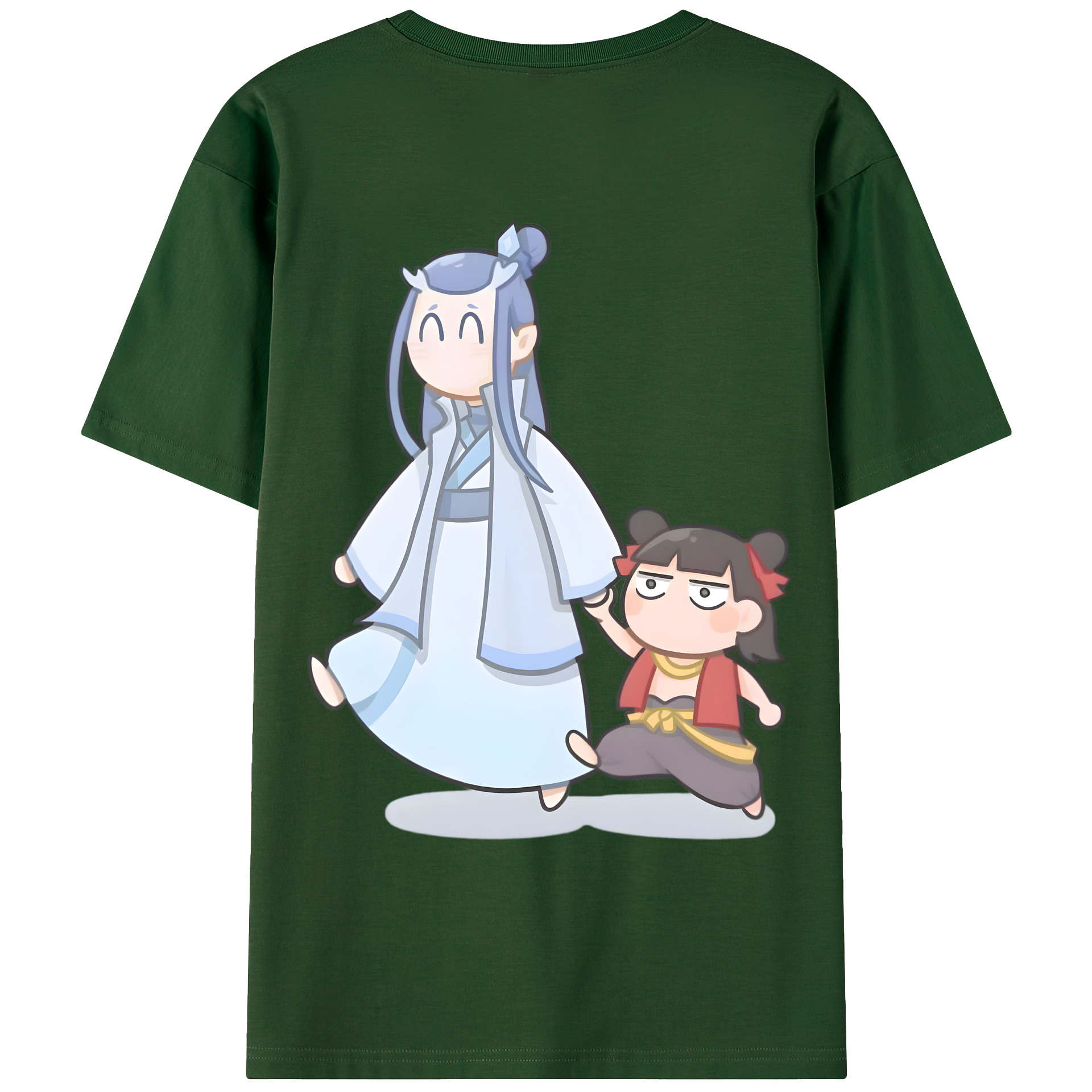 （画像用） Ne Zha 2 ナタ 魔童の大暴れ 綿100％半袖Tシャツ（背面プリント）